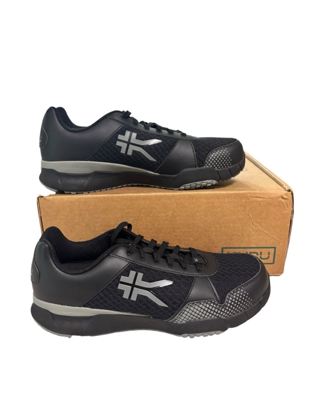 KURU Quantum Shoes Mens 12 Wide Black Mesh Athletic Walking Sneakers Comfort